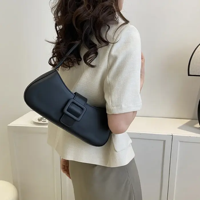 Sacs à main en cuir PU solide pour femmes