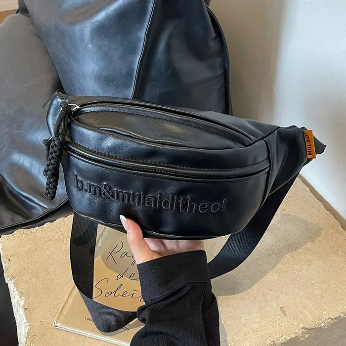 Sac de poitrine tendance en argent pour femmes