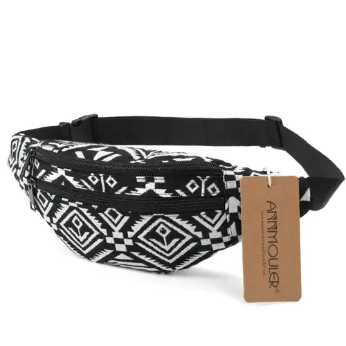Annmouler nouvelles femmes Fanny Pack 8 couleurs tissu taille Packs Style bohème