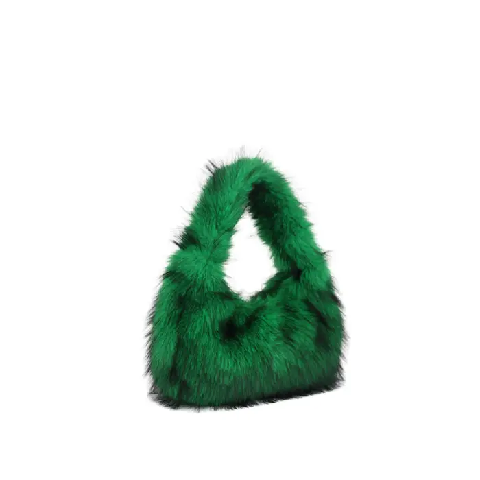 Sacs à main Hobos en fausse fourrure pour femmes, pochette de luxe en peluche, petit sac à bandouliè