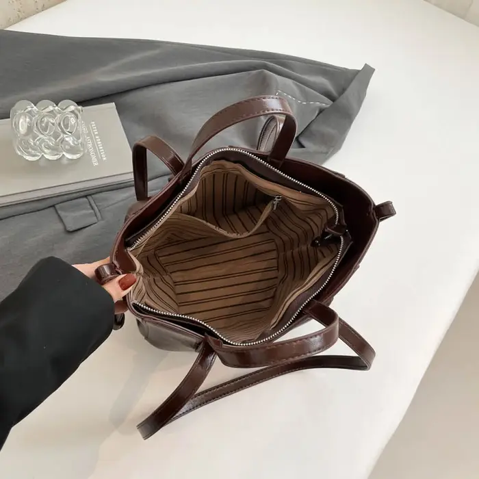 Sac à bandoulière grande capacité élégant dame sac à main fourre-tout Europe et amérique sac en cuir Pu Bobo femme Simple sac à provisions