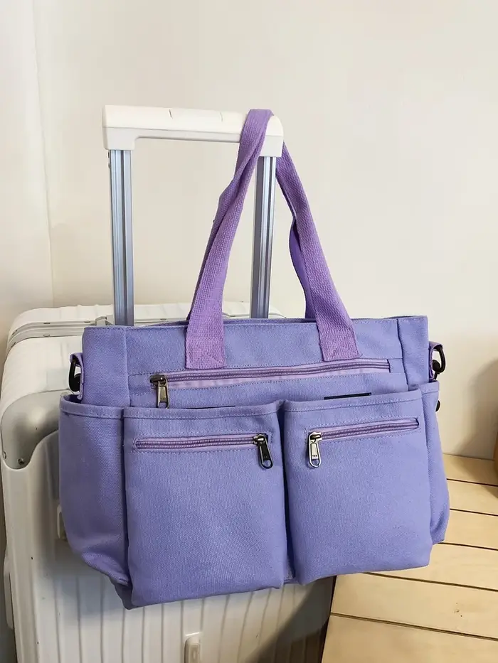 Sacs à main en toile à fermeture éclair pour femmes