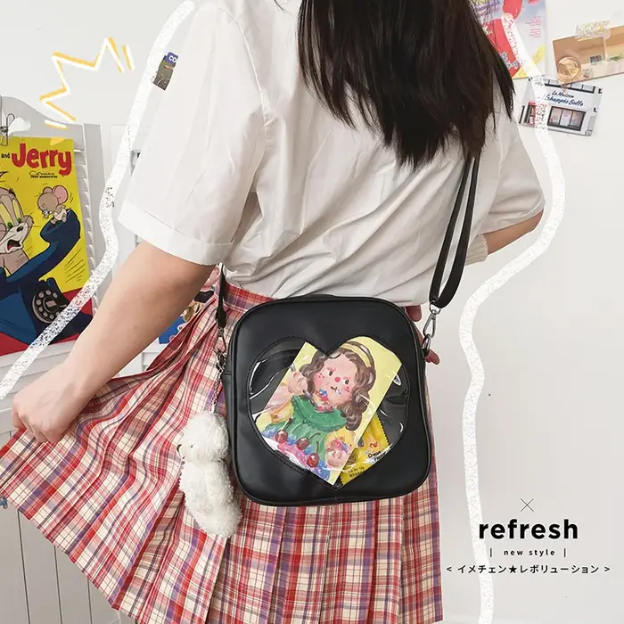 Sac à bandoulière en cuir PU pour filles