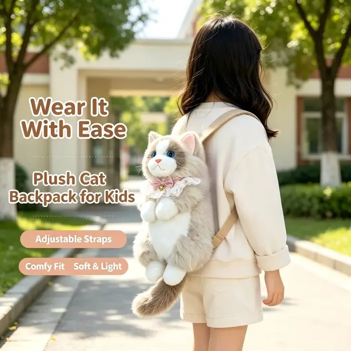 Sac à dos chat mignon pour filles