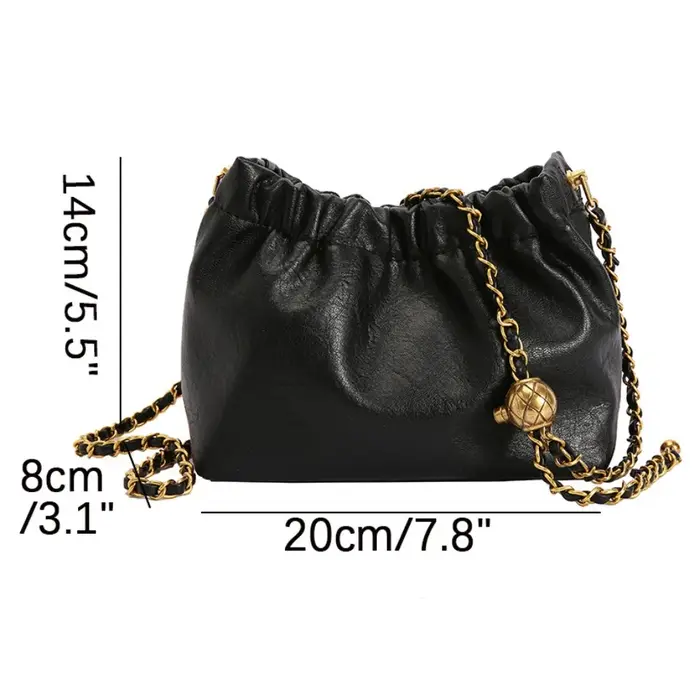 Sac à bandoulière en cuir PU pour femmes