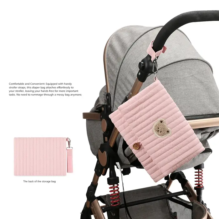 Sac à couches d'emballage et d'organisation multifonctionnel suspendu pour les voyages de mère et de bébé