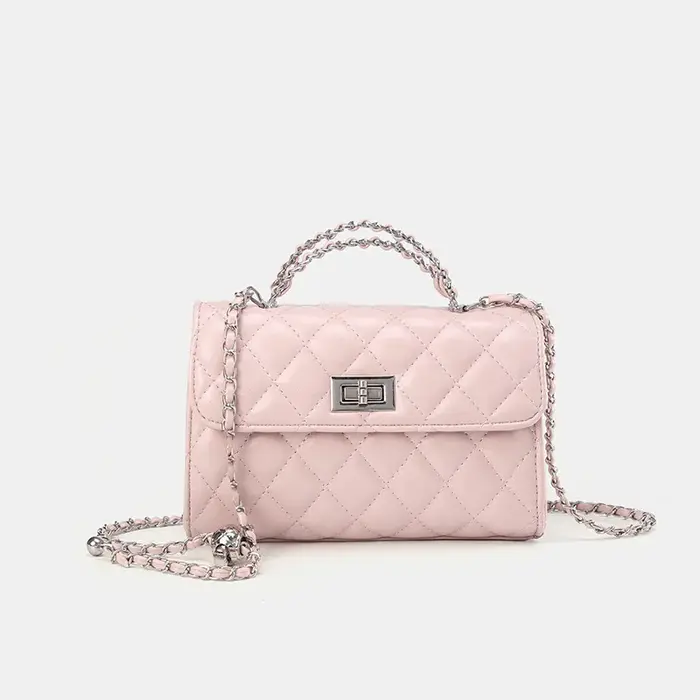 Sac bandoulière classique à motif quadrillé pour femme, sac à main polyvalent brodé, style frais et