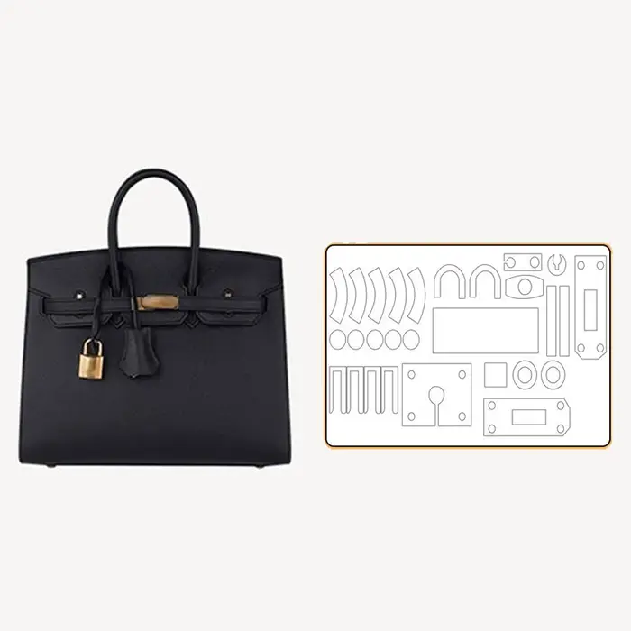 Lot de 2 films protecteurs métalliques pour sacs Birkin 25