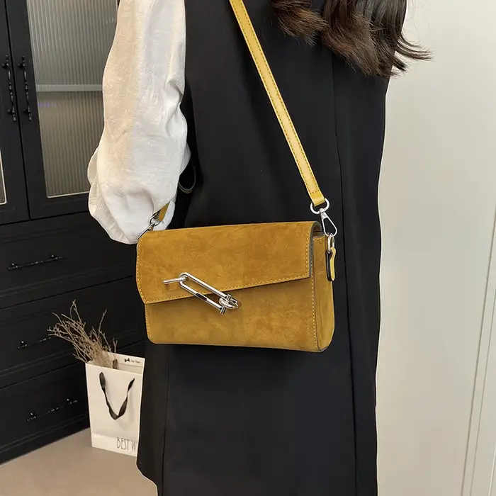 Sac à bandoulière Vintage en cuir suédé pour femmes