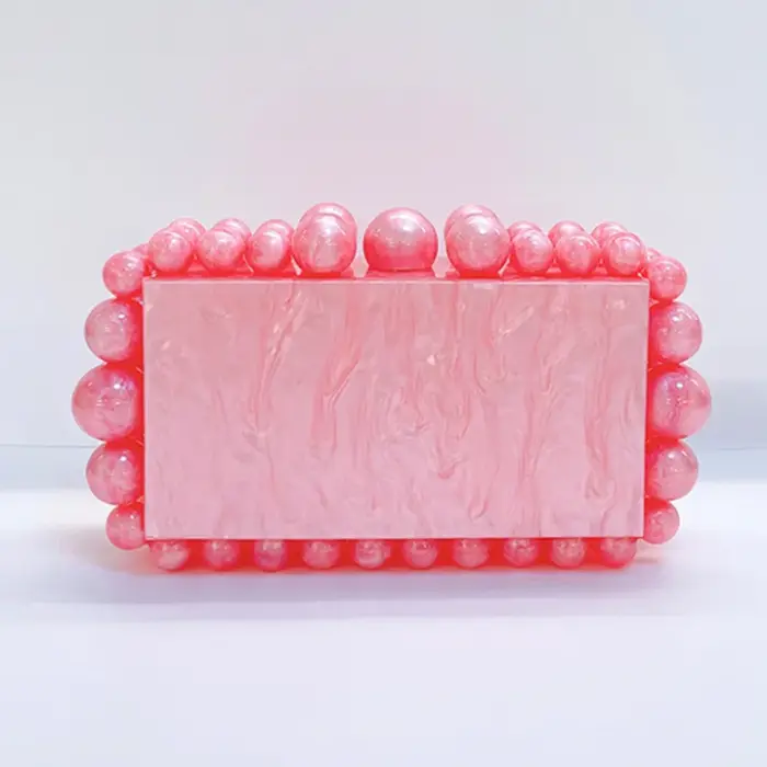 Pochette de soirée en perles léopard pour femmes, boîte en acrylique, sac à main de luxe à paillette