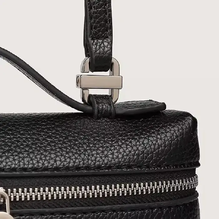 Sac à bandoulière en grain de litchi