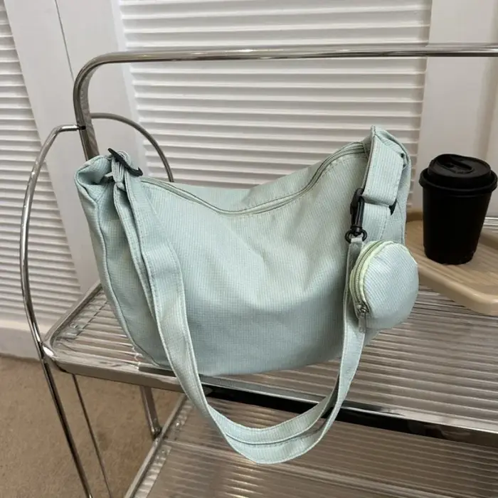 Sac à bandoulière en toile pour femmes, sac de poitrine de grande capacité, sacoches décontractées a