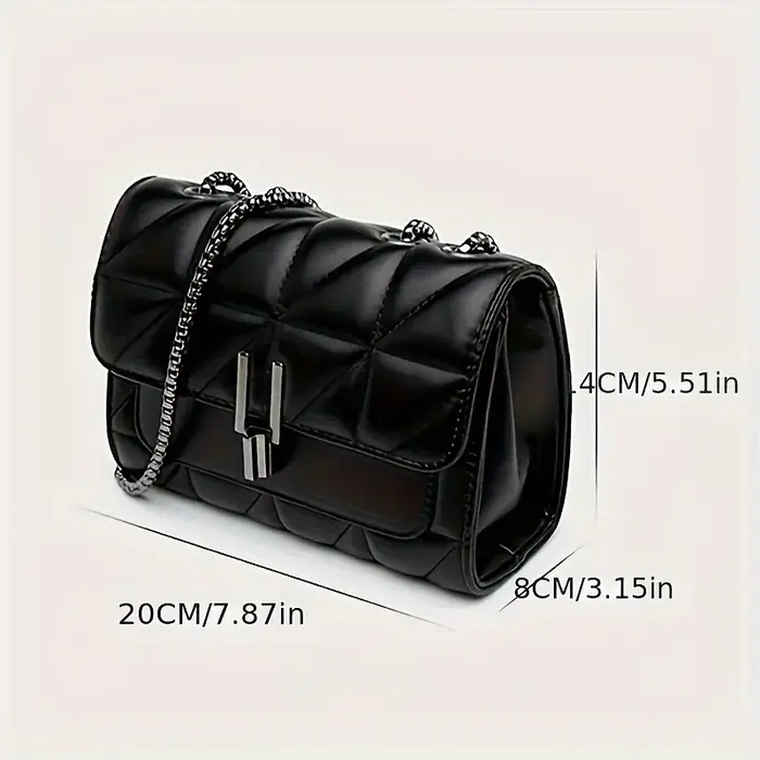 Mini sac à bandoulière en Tartan noir élégant