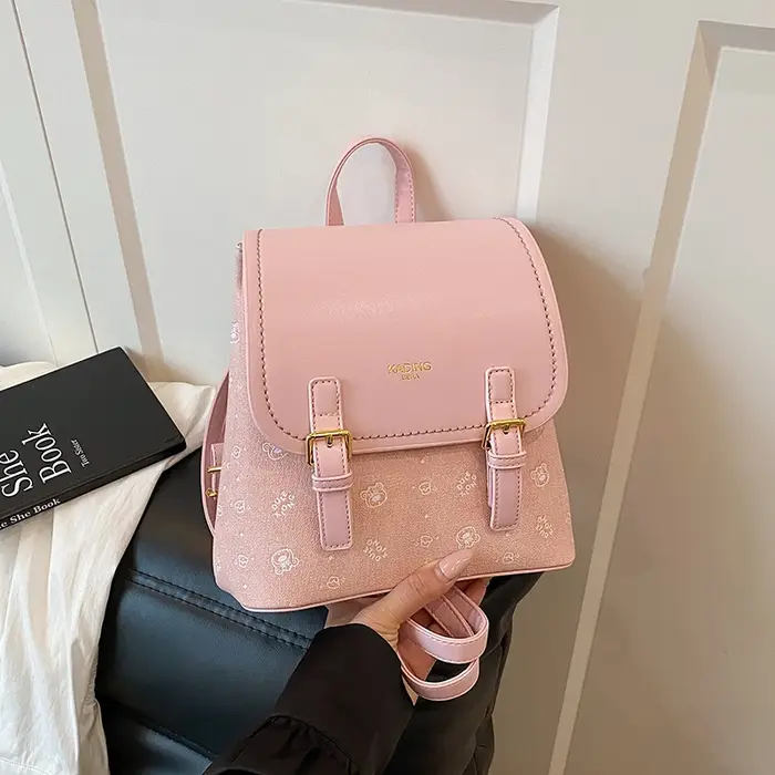 Sac à dos Pu bicolore pour femme