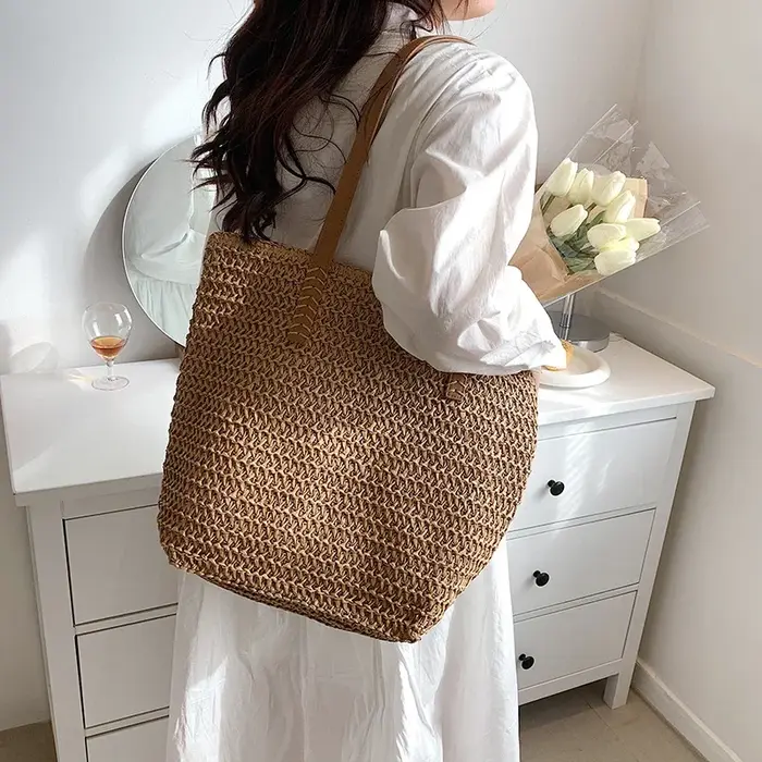 Sac à main bohème en paille pour femmes