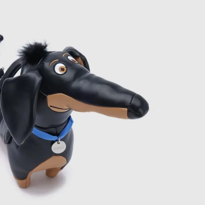 JOCross-Sacs à main en forme de chien de teckel de dessin animé pour femmes