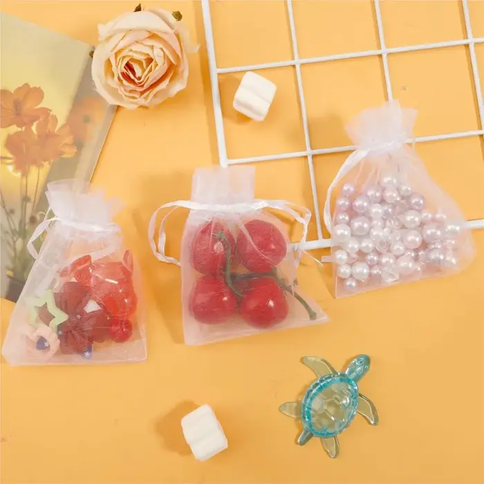 Sac en Organza transparent blanc