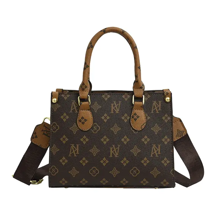 Sac à main élégant pour femmes, sac à bandoulière imprimé rétro de luxe de styliste en cuir, sac à m