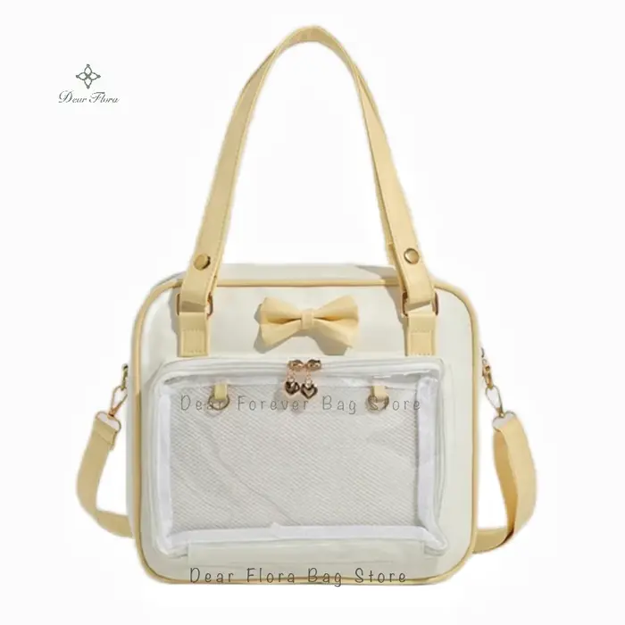Y2K mignon nœud Ita sac fille Transparent sac de messager femmes mode épaule sac à bandoulière Ladys