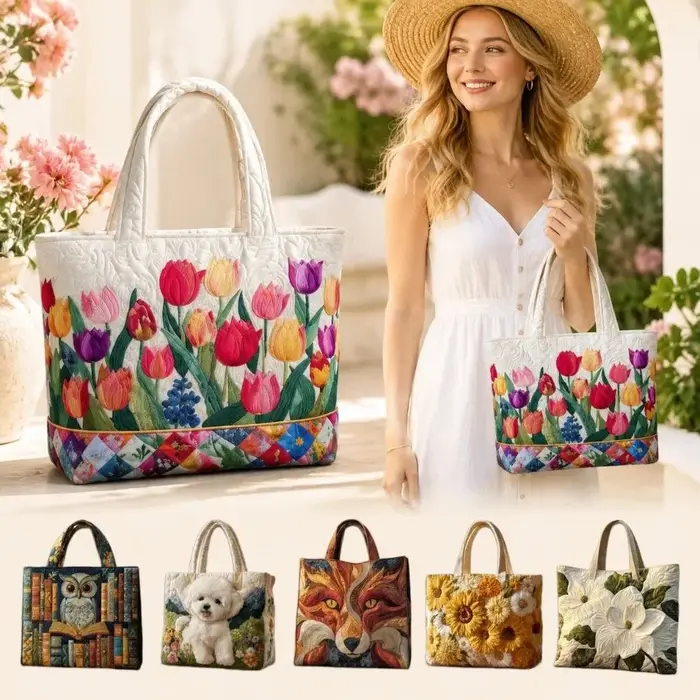 Sac fourre-tout matelassé vintage pour femme