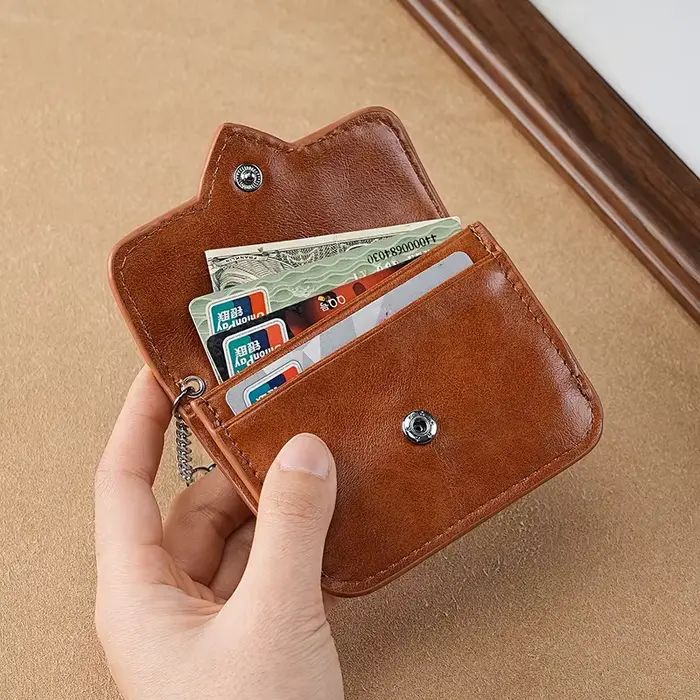 Porte-cartes en cuir PU pour femmes