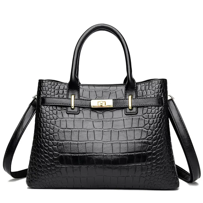 Célèbre marque dames sacs à main de haute qualité Crocodile rayure trois sacs principaux concepteur 