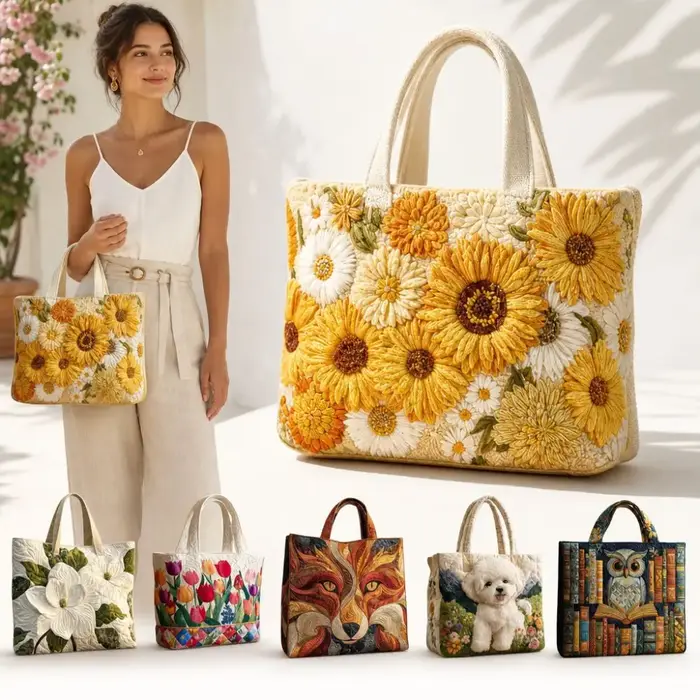 Sac fourre-tout matelassé vintage pour femme