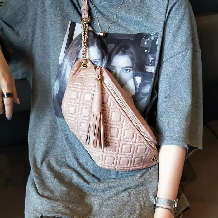 BRIGGS – sac banane en cuir véritable pour femmes