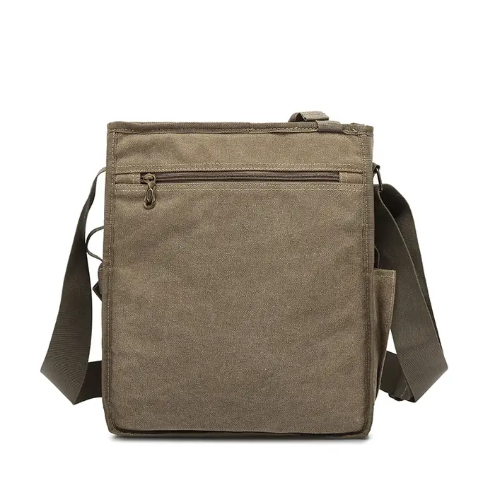 Sac à main en toile avec fermeture éclair pour homme