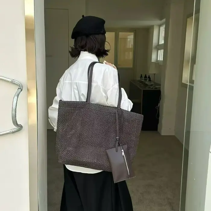 Sac à main tissé de grande capacité de style bohème