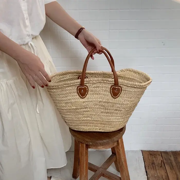 Sacs de plage pour femmes d'été sac de paille grand voyage raphia