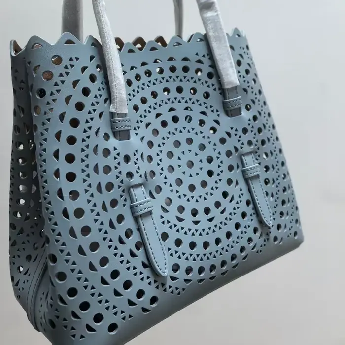 VOLVAETEC nouvelle Niche peau de vache sac fait à la main français rétro sac fourre-tout Laser fleur
