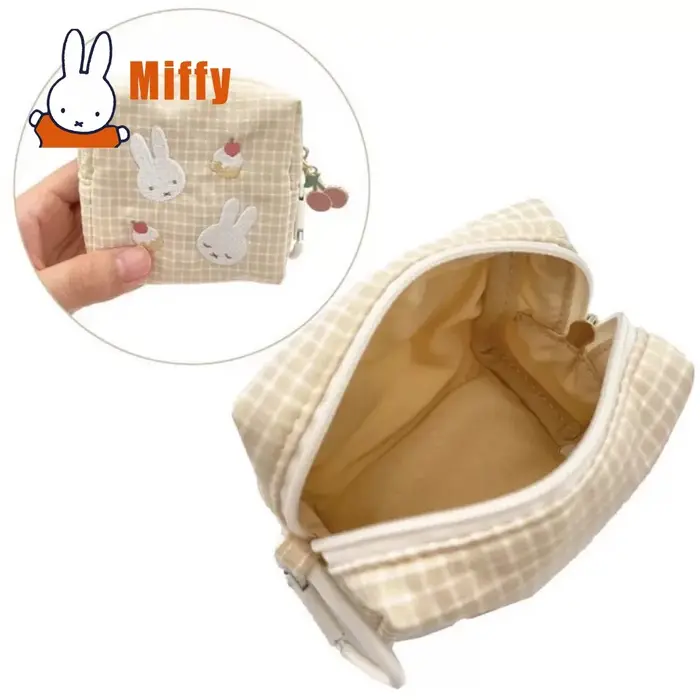 Pochette carrée à fermeture éclair Kawaii Miffy