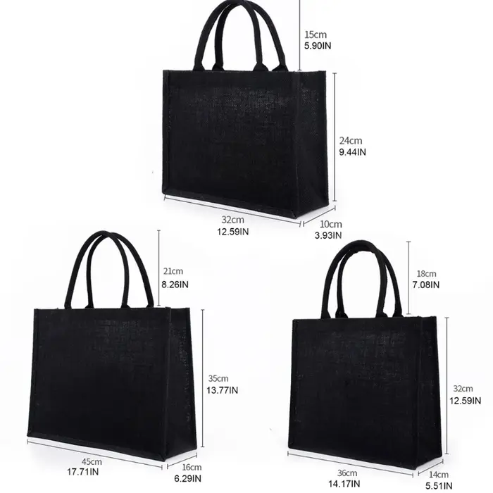 Sac à main en Jute noir pour femmes