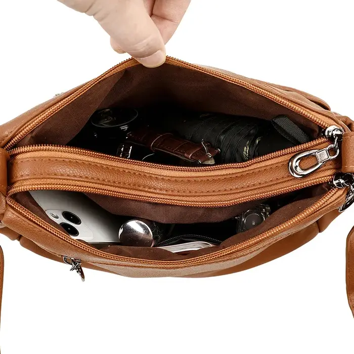 Sac à main en cuir souple pour femme