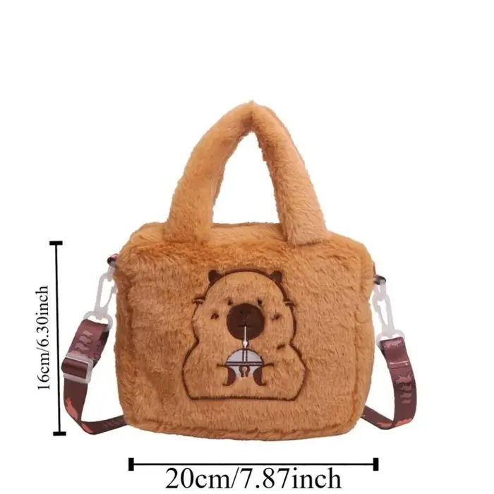 Animal Capybara sac à main en peluche dessin animé sac à bandoulière Couple