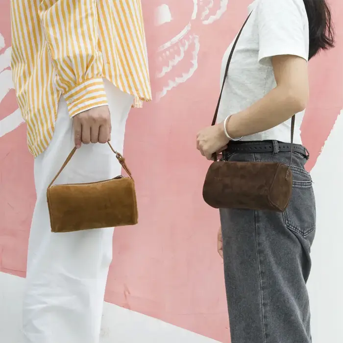 Donna-in véritable Mini sac à main en daim
