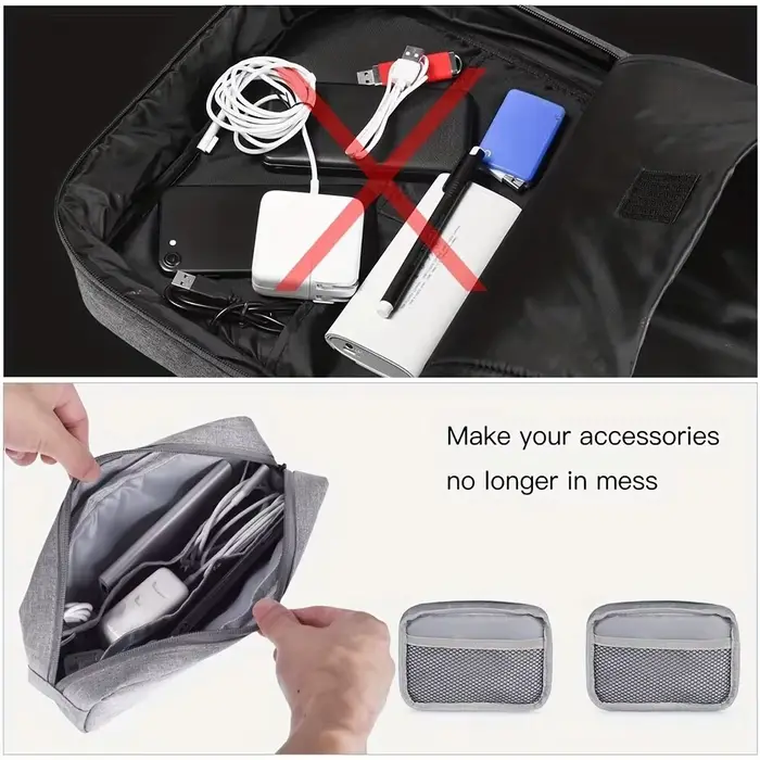 Sac de rangement pour câbles électroniques