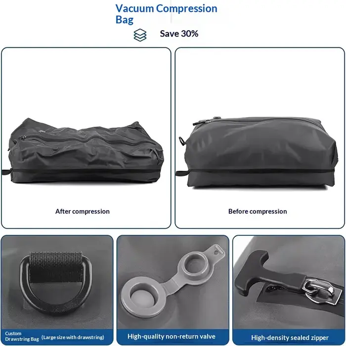 Sacs de compression sous vide portables pour les voyages