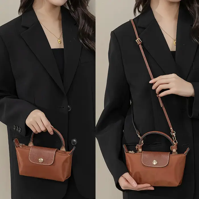 Sangle de sacs pour Mini sac Longchamp, sangle d'épaule boulette, accessoires de Conversion perforés pour sac sans poinçon Stra