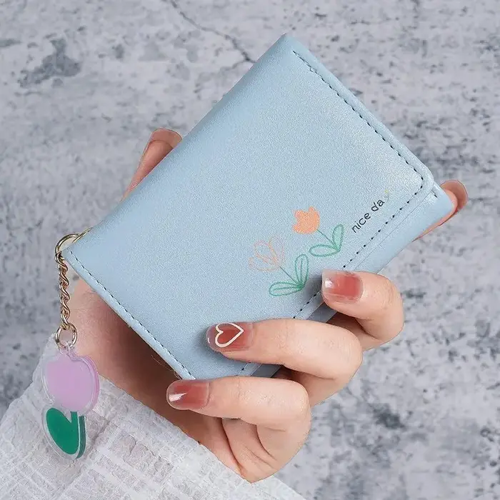 Mini portefeuille en cuir PU
