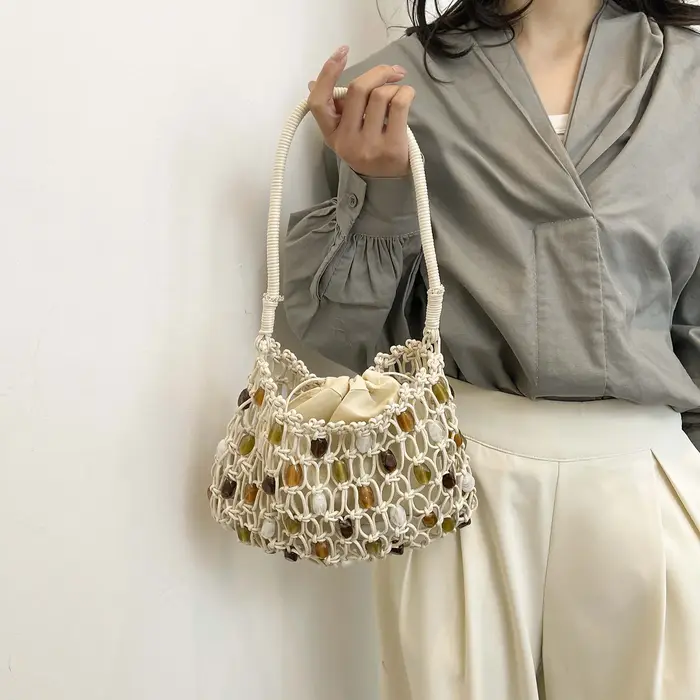 Sac à bandoulière bohème tissé à la main pour femme