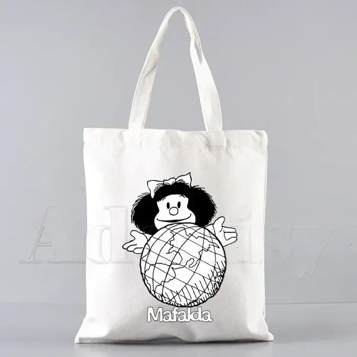 Mafalda – sac de shopping en toile pour femmes des années 90