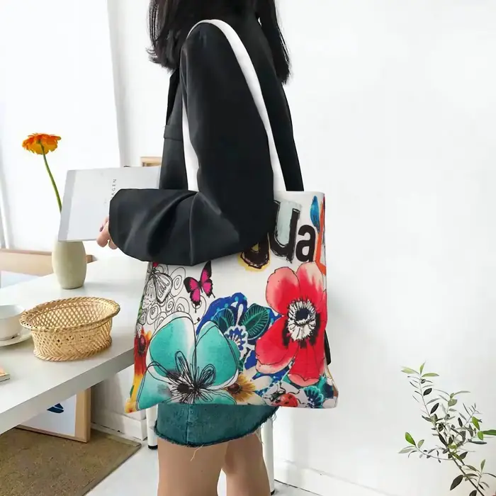 Desigual sacs à provisions personnalisés dames toile le sac fourre-tout réutilisable femmes épaule