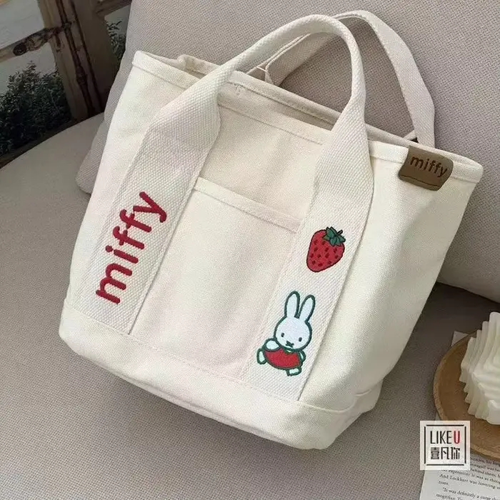 Sac en toile brodé, sac à main pour maman