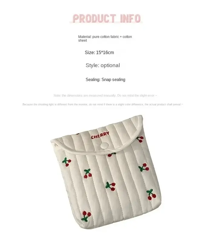 Sac de rangement portable mignon pour serviettes hygiéniques et tampons