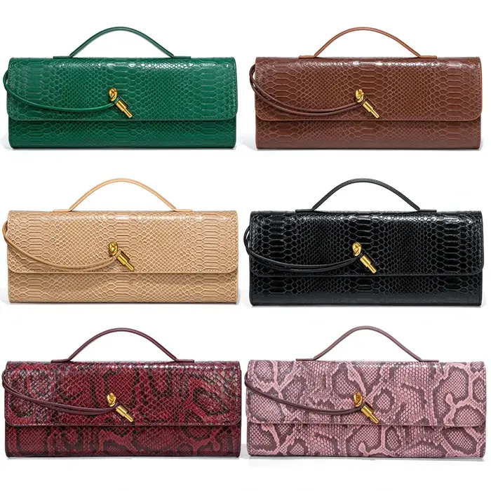 Sac à main pochette pour femme en cuir