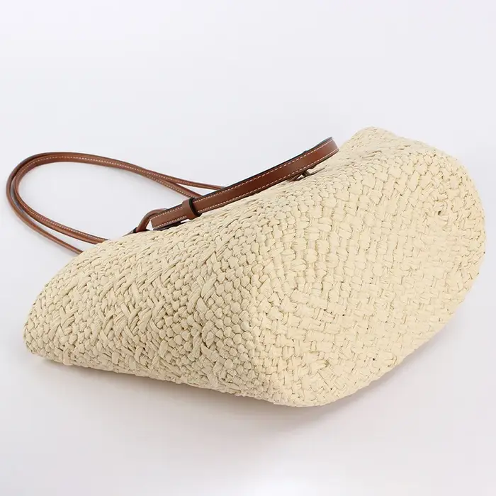Sac fourre-tout en paille tressée pour femme