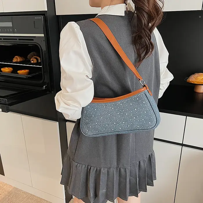 Sac à bandoulière Vintage en Denim pour femmes