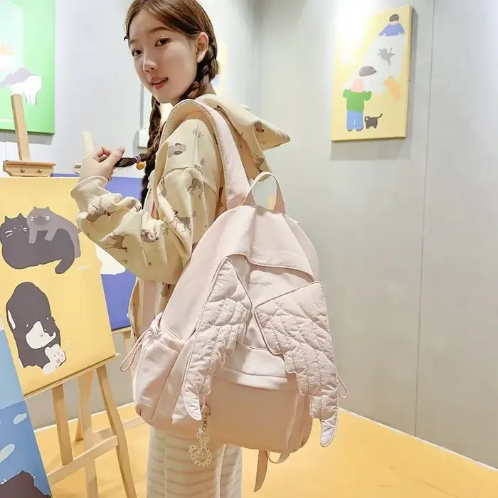 Sac à dos en nylon Sweet Wings pour femmes